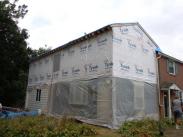 Addition enclosed with vapor barrier