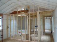 Interior framing and ceiling insulation