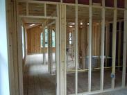 Framing bedrooms, bathroom and hallway