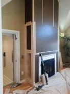 Finished cabinet trim work going up