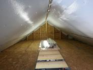 Radiant insulation installed to control heat gain