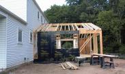 Framing on this home addition begins