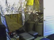 The cluttered basement before Drumm Design Remodel